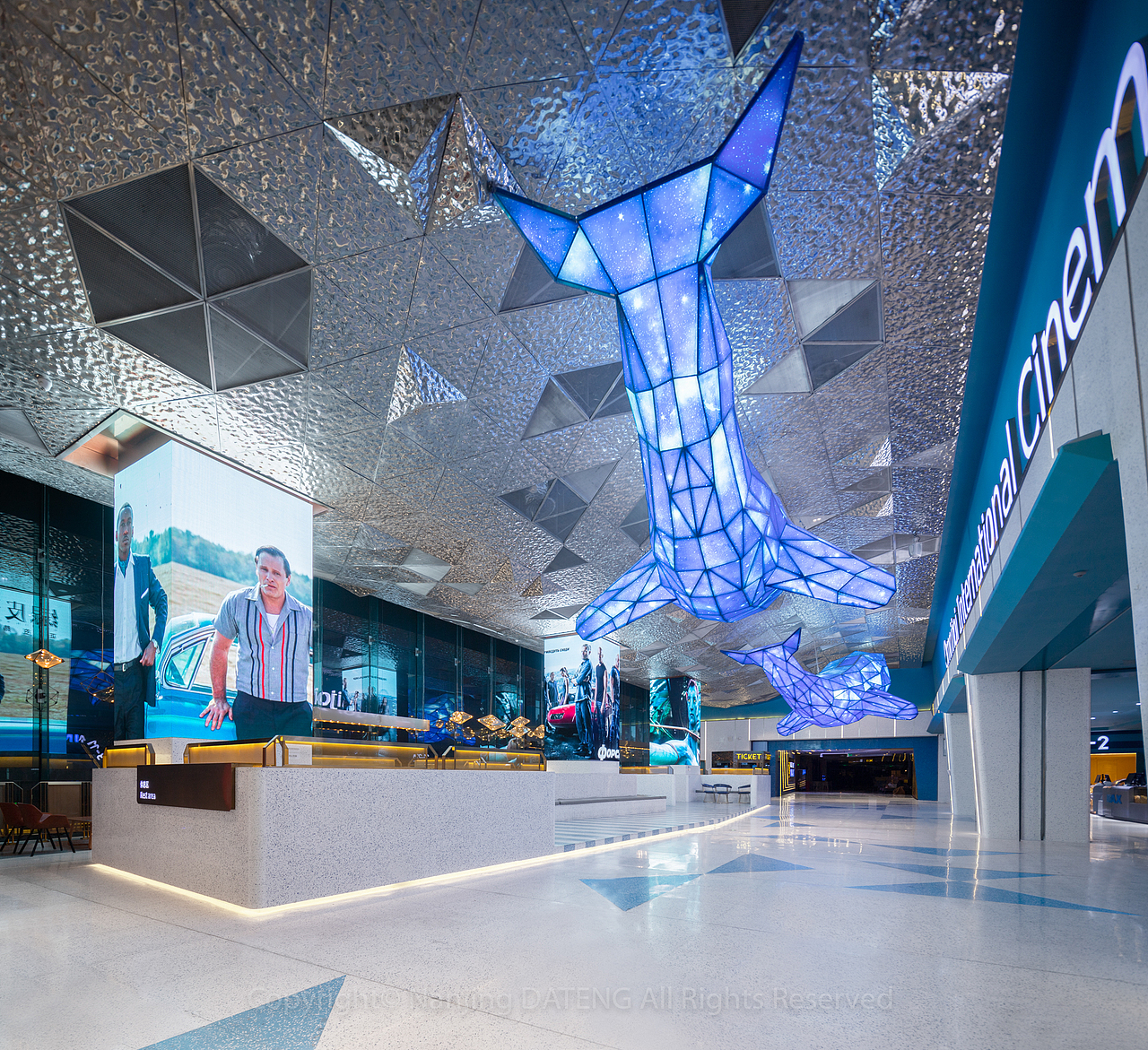 成都幸福蓝海影城电影院拍摄/电影院室内设计/空间摄影