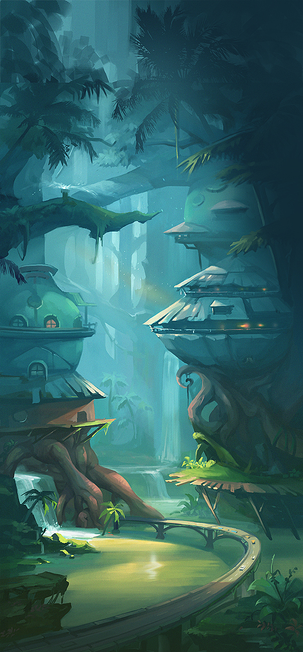 热带雨林 概念|插画|创作习作|沙丘动漫_原创作品-站酷zcool