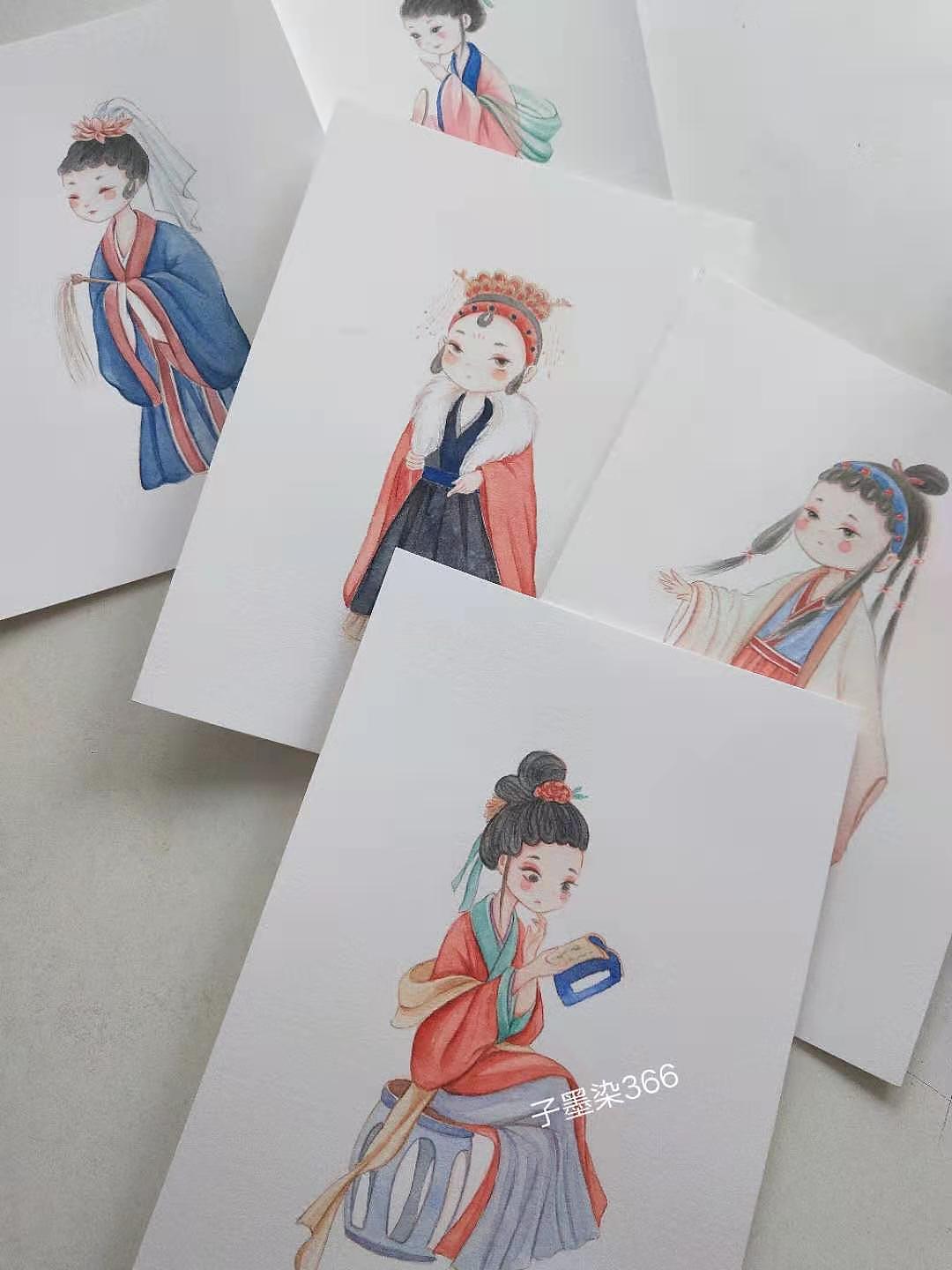 原创古风Q版（图ZMjQzODQxMDY0） - 儿童插画 - 站酷设计师子墨染366原创素材 - 站酷ZCOOL