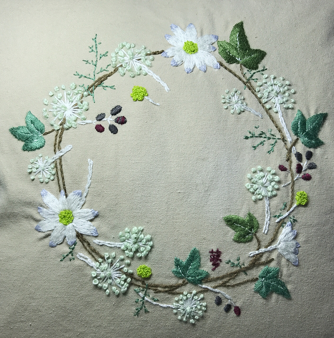 冬季花环之欧洲立体绣（图ZNjQyOTY3NTI=） - 其他手工艺 - 站酷设计师落红满径原创素材 - 站酷ZCOOL