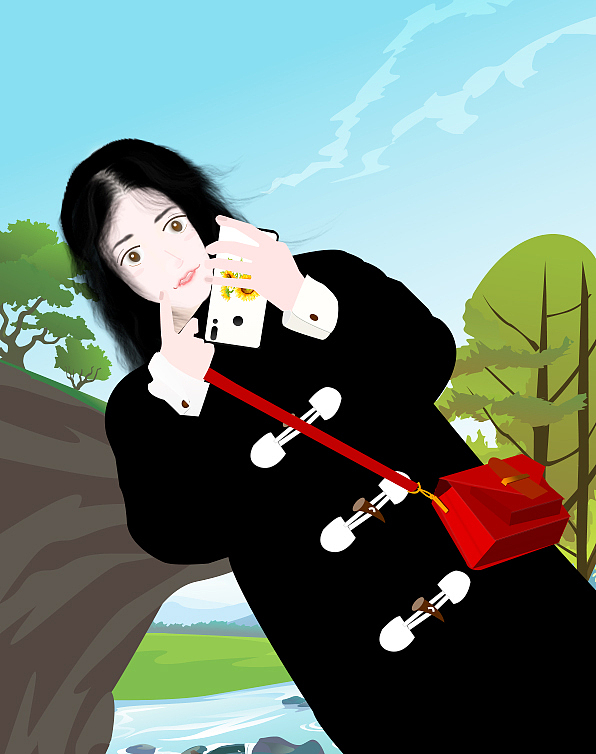 自画像 插画（你确定不是来黑自己的？？哈哈）（图ZMTkyNzQxOTY0） - 创作习作 - 站酷设计师十点差三分love原创素材 - 站酷ZCOOL