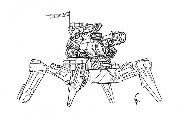 7.按以上方法梳理一遍后,控制好整体的疏密关系,基本上线稿就可以到此结束了