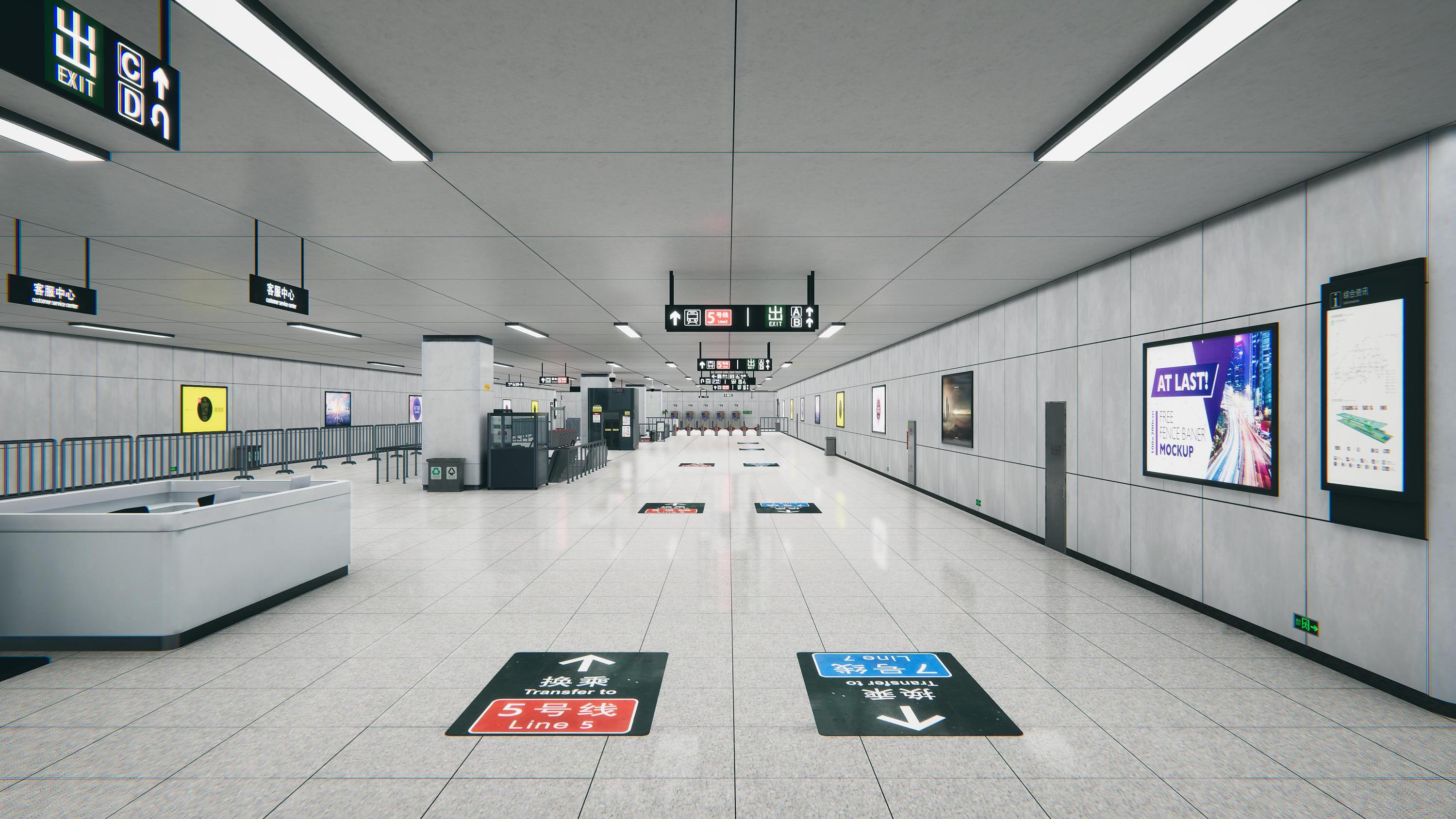 unity丨可换乘的地铁车站|三维|场景|柯晓豪_原创作品-站酷zcool