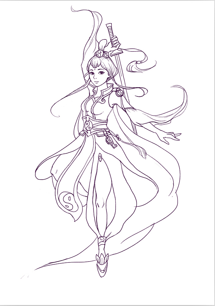 半Q小道童绘制过程图