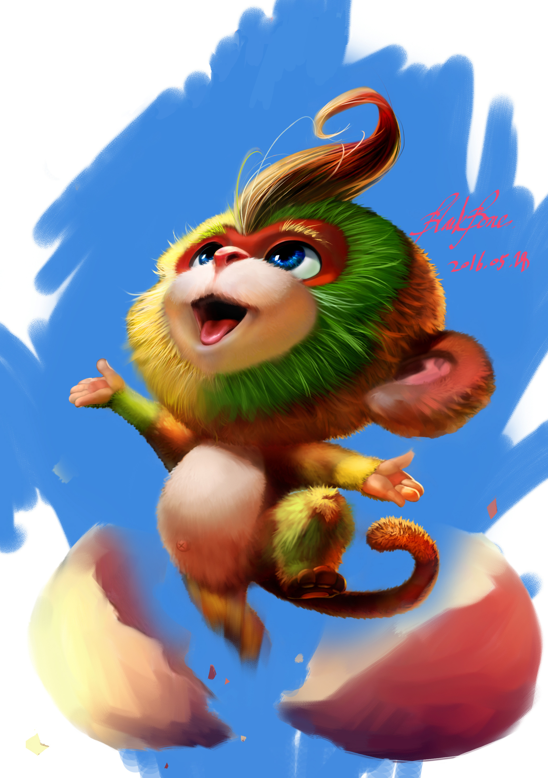 猴赛雷|插画|游戏原画|骨头先生b - 原创作品 - 站酷 (zcool)