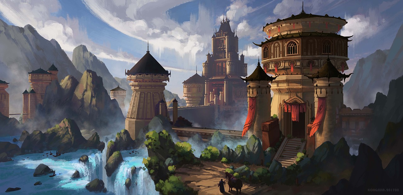 欧式建筑氛围图|插画|游戏原画|空斯 - 原创作品 - 站酷 (zcool)