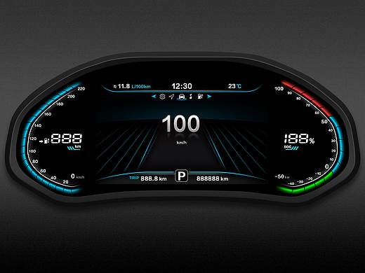 汽车仪表UI设计图