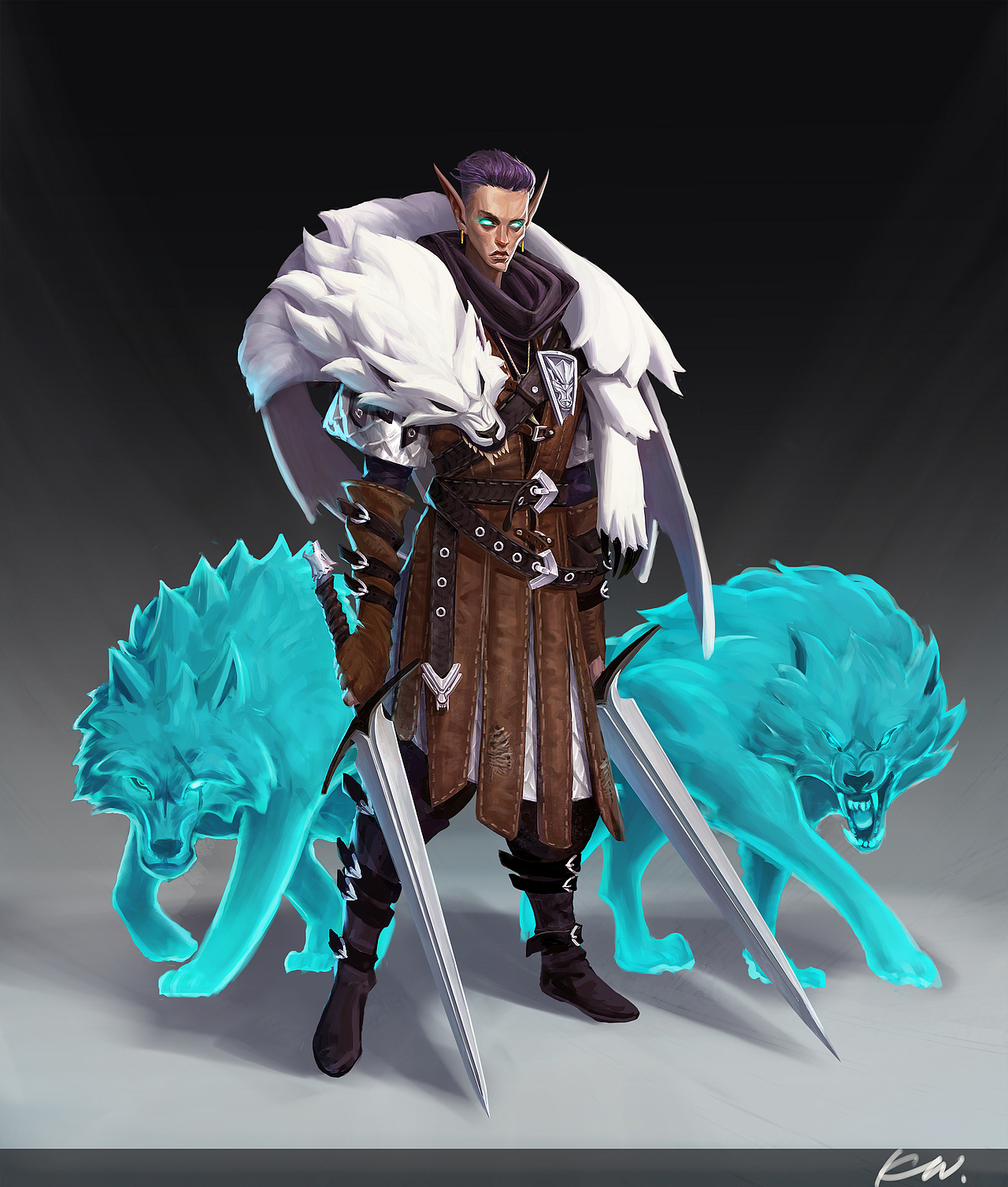 狼灵战士（图ZMTYwNTIzNzA0） - 游戏原画 - 站酷设计师鬼斯通801原创素材 - 站酷ZCOOL