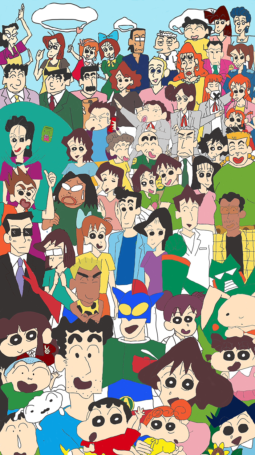 蜡笔小新人物大集合（图ZMzM5OTAyNTIw） - 其他动漫 - 站酷设计师画画的阿新原创素材 - 站酷ZCOOL