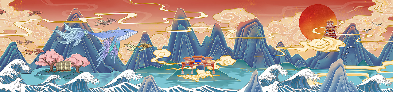 蓬莱商业图|插画|商业插画|七芽子_原创作品-站酷zcool