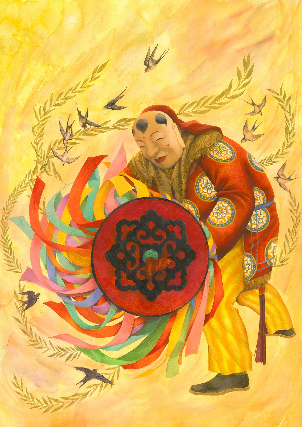 宣传插画——傩戏的视觉化海报（图ZMjgzNjA2MTQ0） - 商业插画 - 站酷设计师云祗kumo原创素材 - 站酷ZCOOL