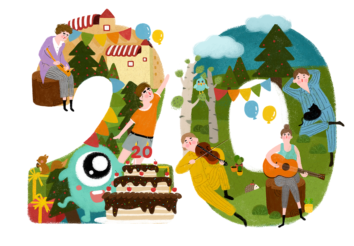 2018氧气音乐节插画海报