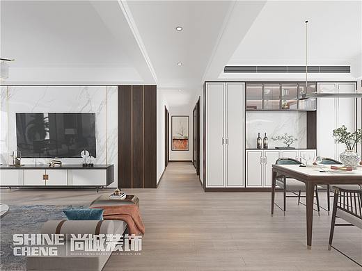 泰安半山九里140㎡新中式风格装饰设计效果图案例