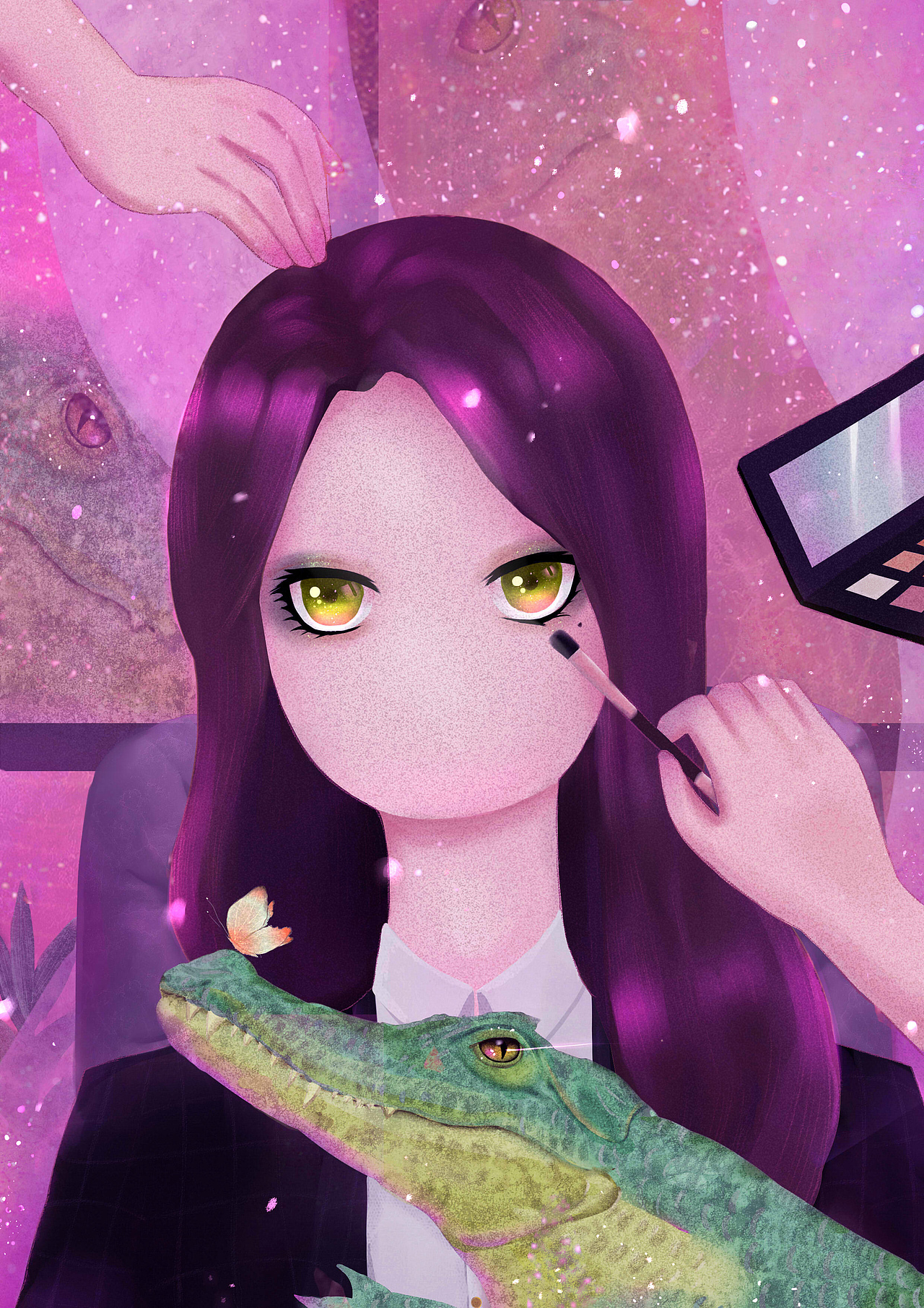 完美日记动物眼影系列插画—《猎梦者》（图ZMjY4MTI2MzQw） - 商业插画 - 站酷设计师Z06204067原创素材 - 站酷ZCOOL