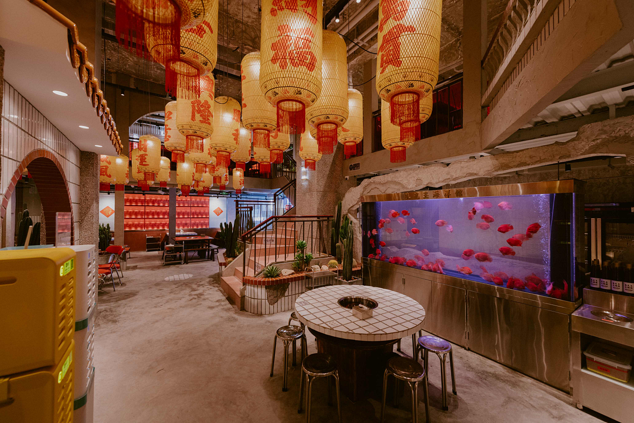 朱光玉火锅馆银川店|空间|酒店餐饮设计|贰两室内设计公司 - 原创作品