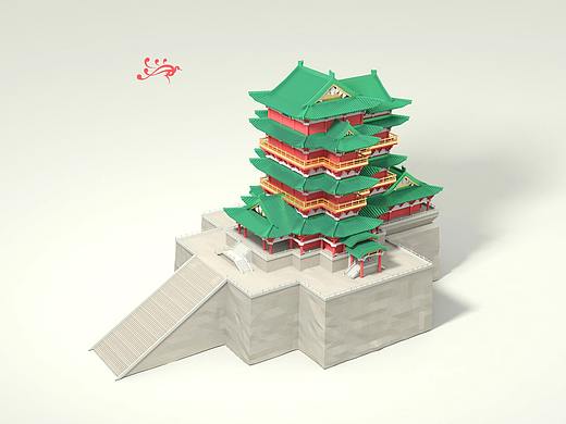滕王阁-中国风lowpoly