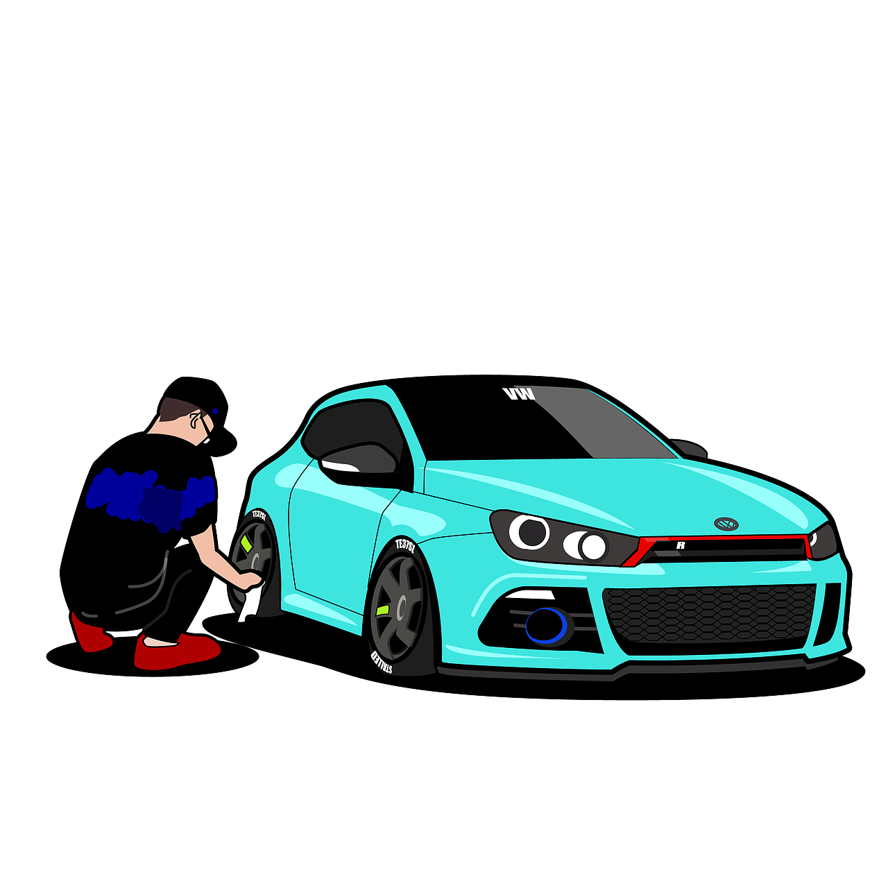 改装车插画汽车插画autoillustration