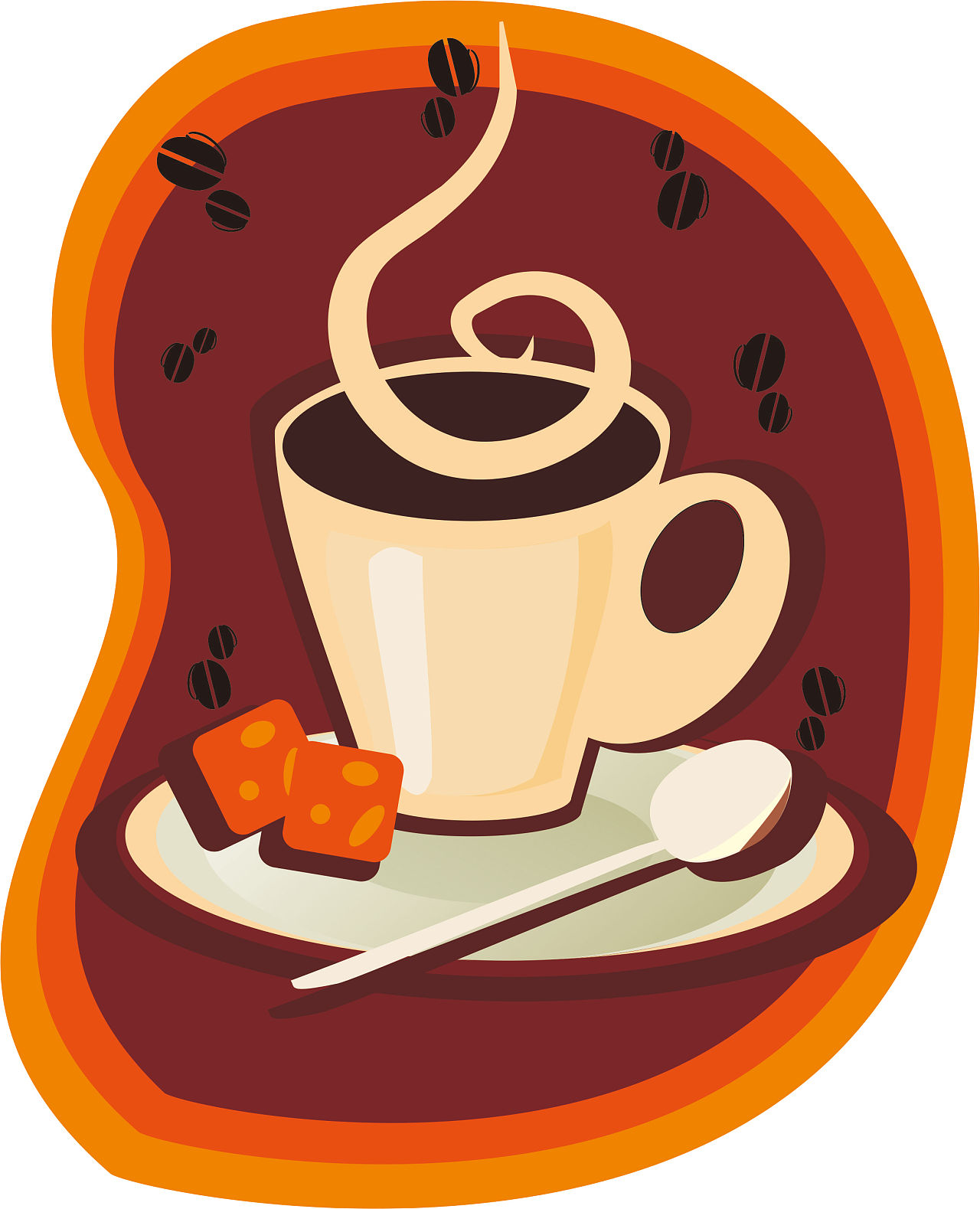 cdr小练习|平面|图案|忧郁肥仔 - 临摹作品 - 站酷 (zcool)