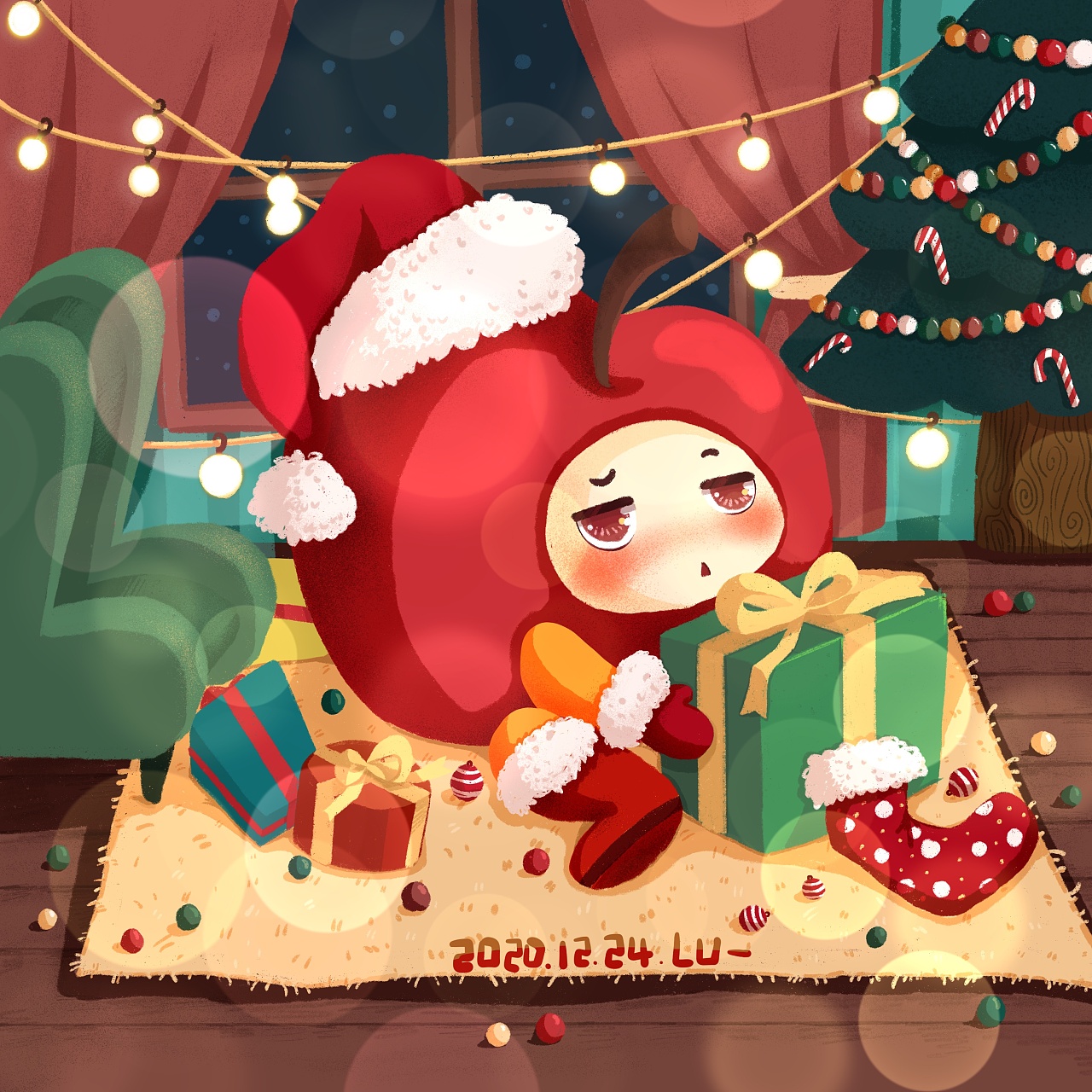 平安夜or圣诞节|插画|儿童插画|小鹿一 - 原创作品 - 站酷 (zcool)