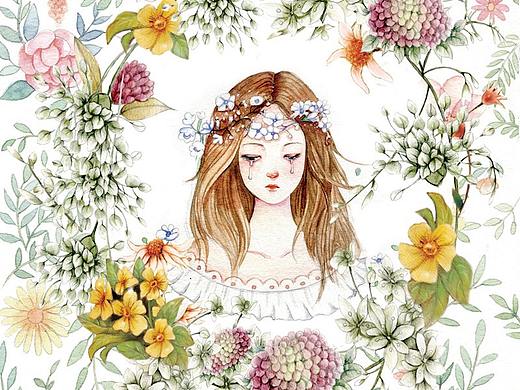 女孩与花