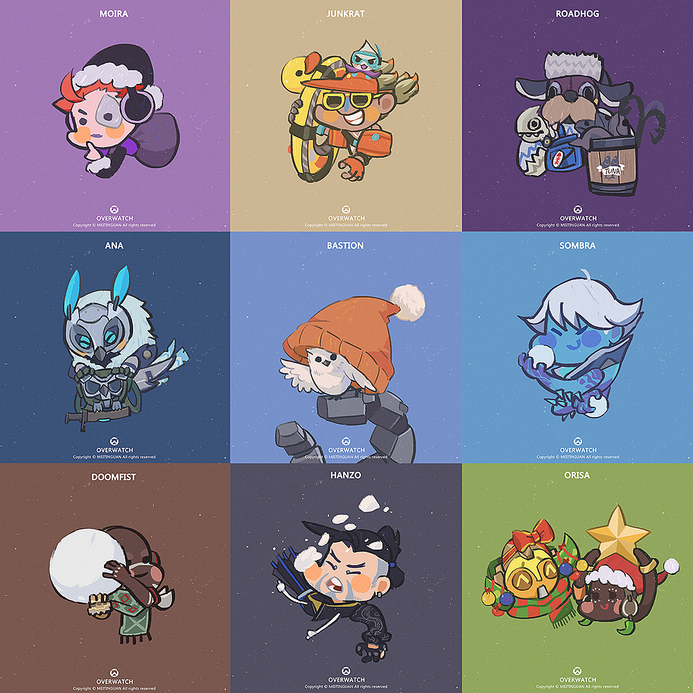 守望先锋20款活动头像（图ZMjM2MzQ1MDAw） - 艺术插画 - 站酷设计师MEITINGUAN原创素材 - 站酷ZCOOL