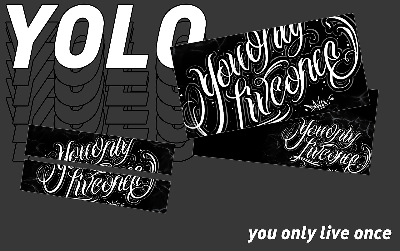 youonlyliveonce花体字