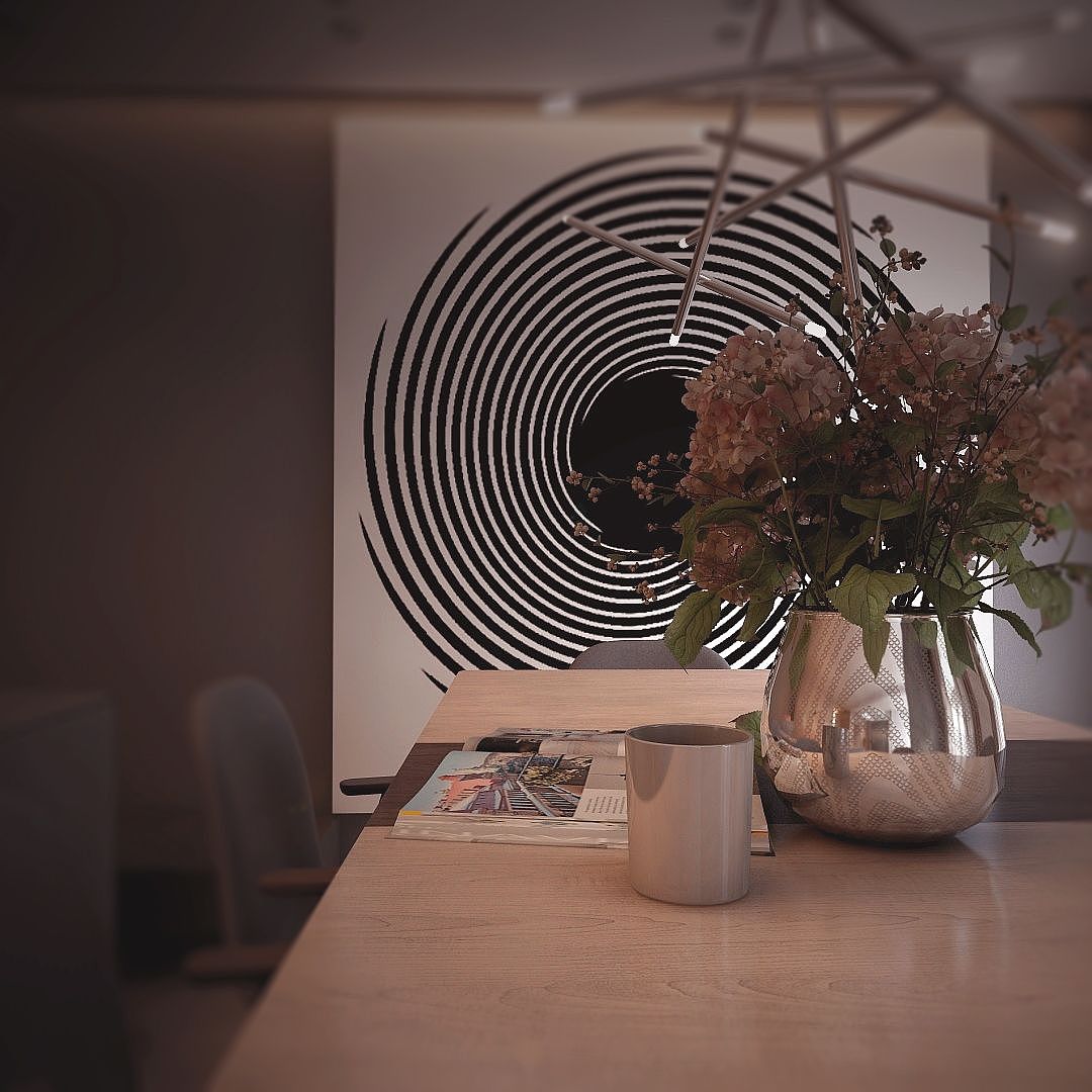 餐座椅格局采用普通的手法体现非凡视觉,每束花装饰的搭配在空间中形成体现点缀效果。