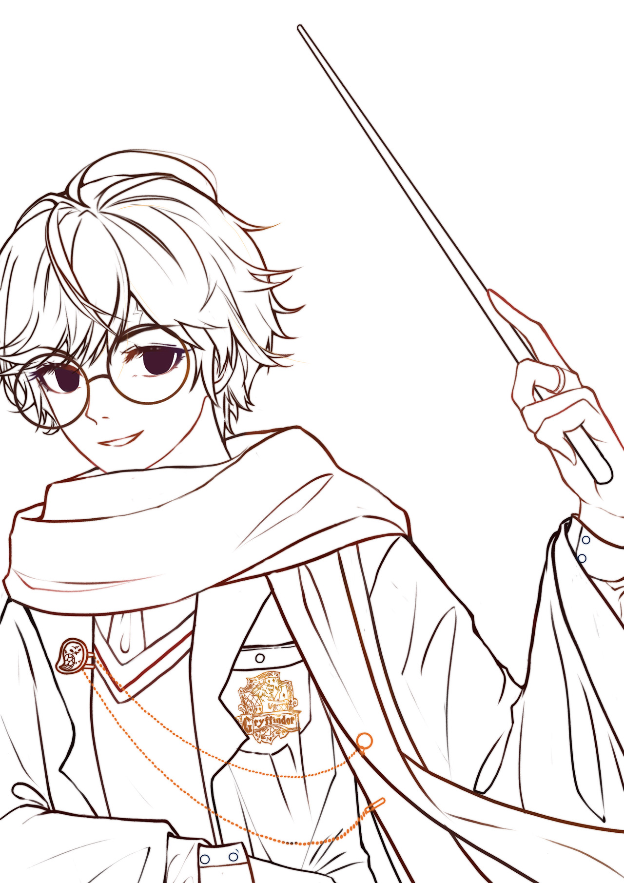 哈利波特同人图——格兰芬多_七里在画画-站酷zcool