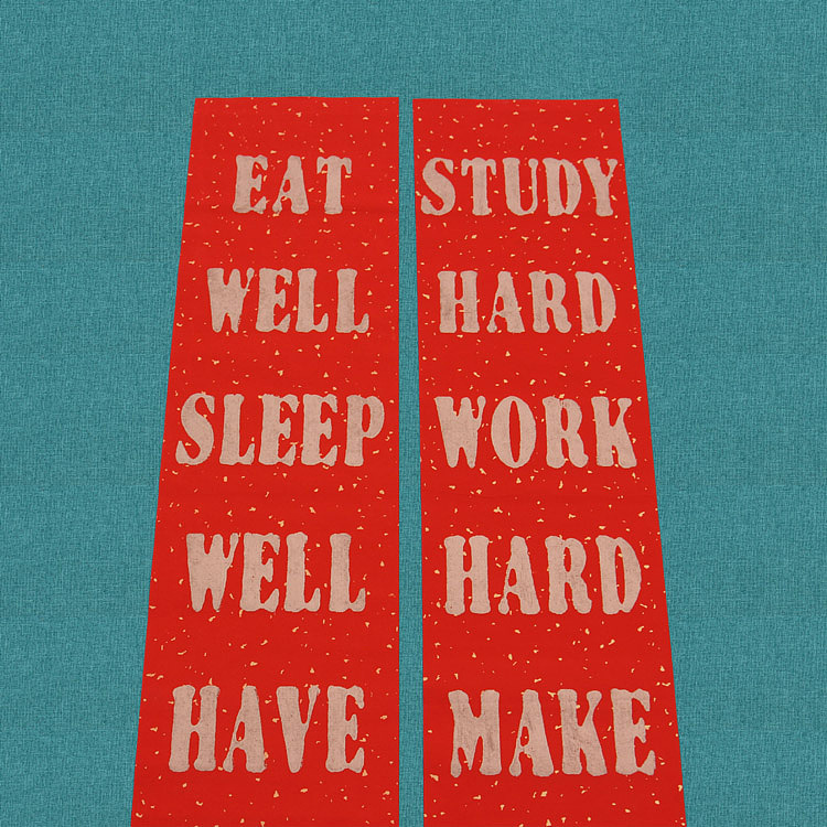 【非遗原创】新年英文手绘雕版创意春联