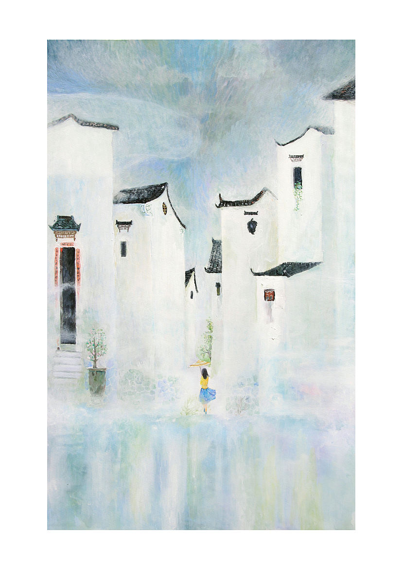 《雨巷》诗作插画（图ZOTg4NzE4OTY=） - 创作习作 - 站酷设计师青屋子原创素材 - 站酷ZCOOL