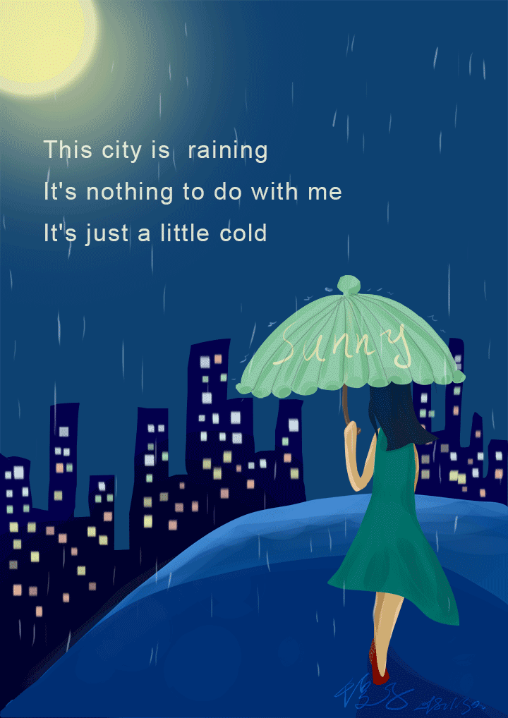 雨中城市（图ZMTI3NjY5NTUy） - 商业插画 - 站酷设计师千夏子原创素材 - 站酷ZCOOL