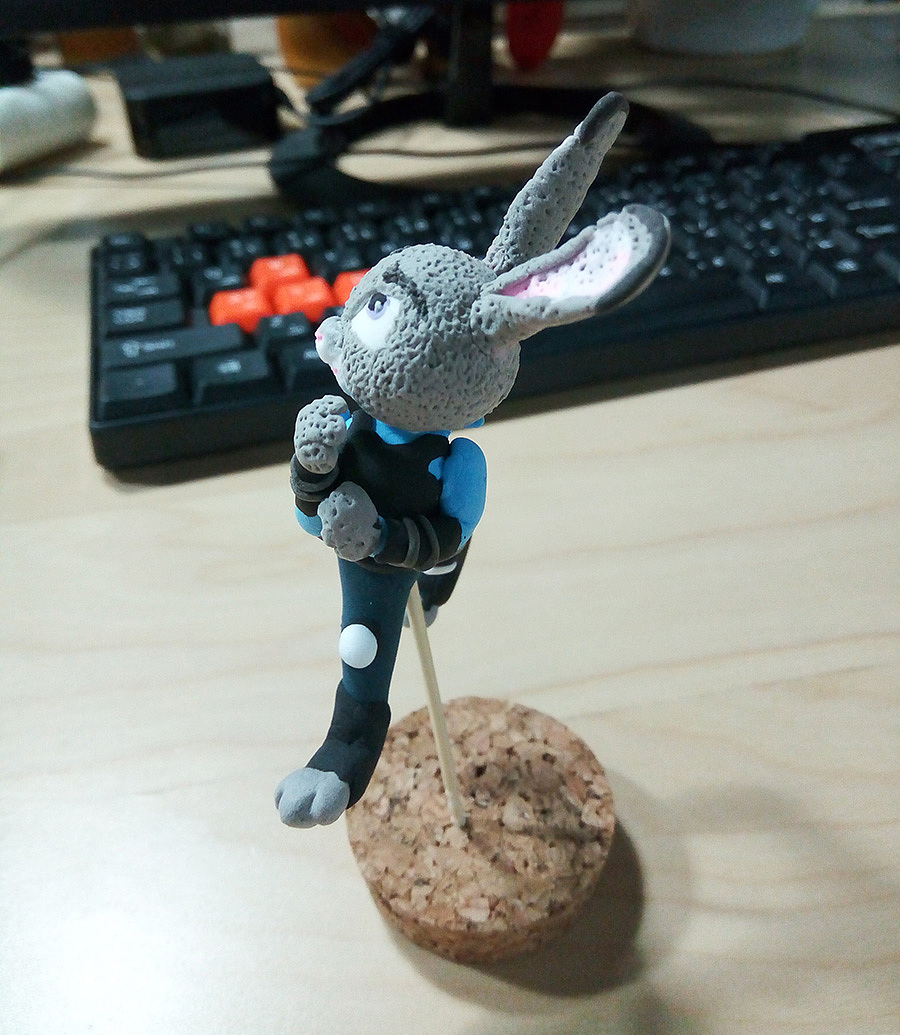 疯狂动物城超轻粘土制作1judy