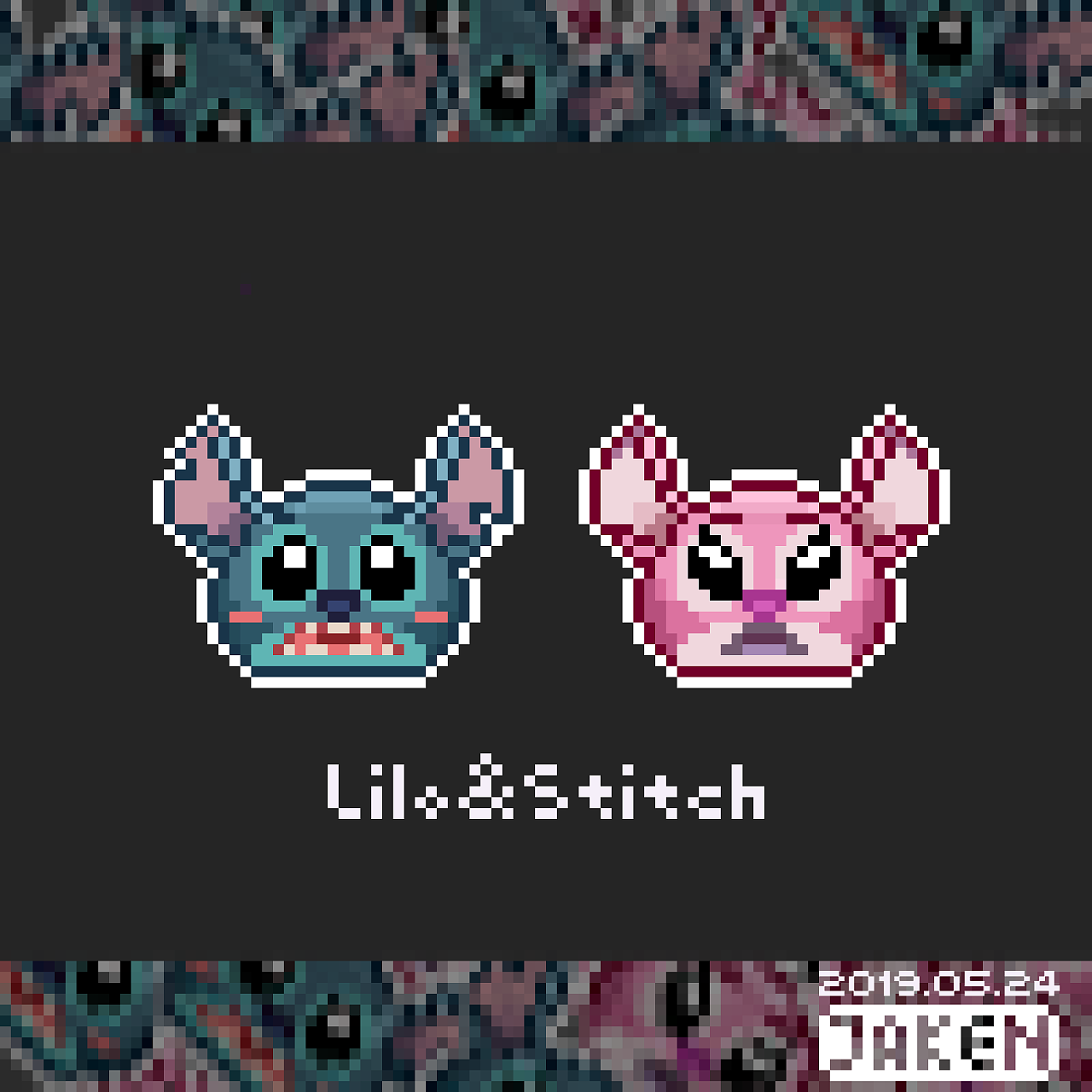 4 0 北京  |  插画师 第一次画像素画 看多了有点晕 柜子里有个史迪仔