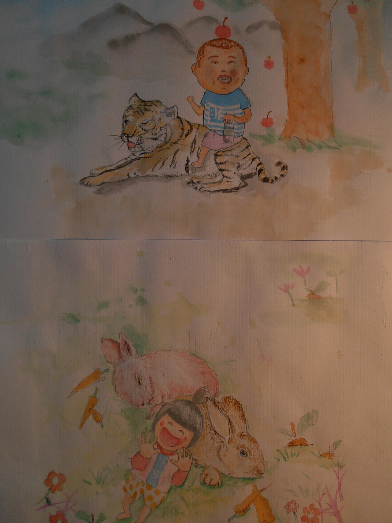 我和弟弟在动物园（图ZNjA4ODIyMA==） - 书籍/画册 - 站酷设计师想看世界的龙原创素材 - 站酷ZCOOL