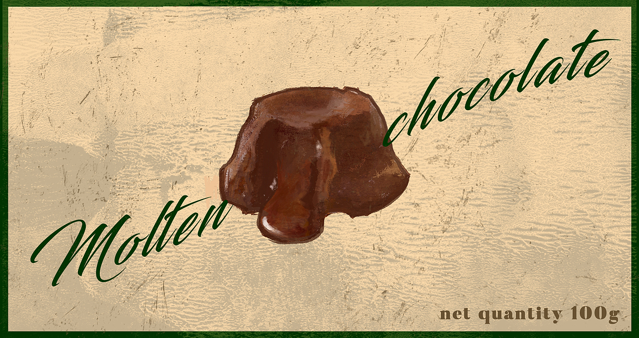 美式复古风格模拟插图巧克力包装