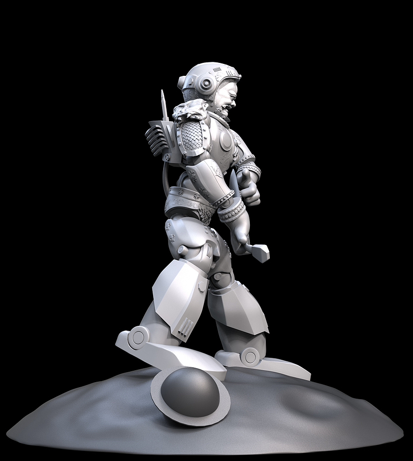 雕塑｜作品《风调雨顺-持国天王2》（图ZMzYyMzU1MTgw） - 雕塑 - 站酷设计师周章雕塑原创素材 - 站酷ZCOOL