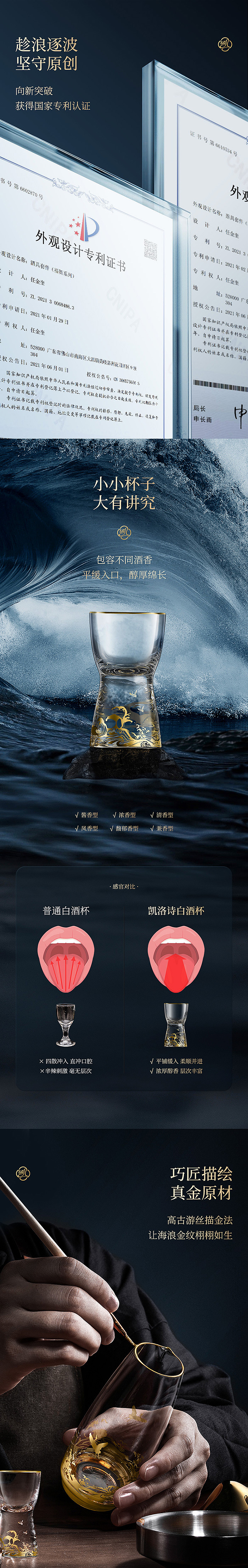 calops/凯洛诗 海浪白酒杯详情页