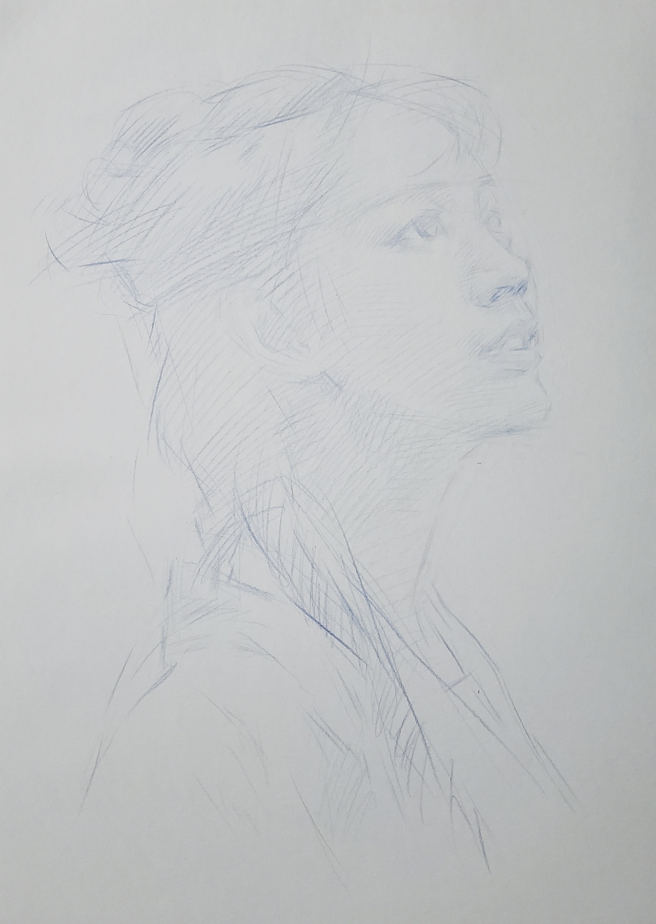 汉服女子的素描