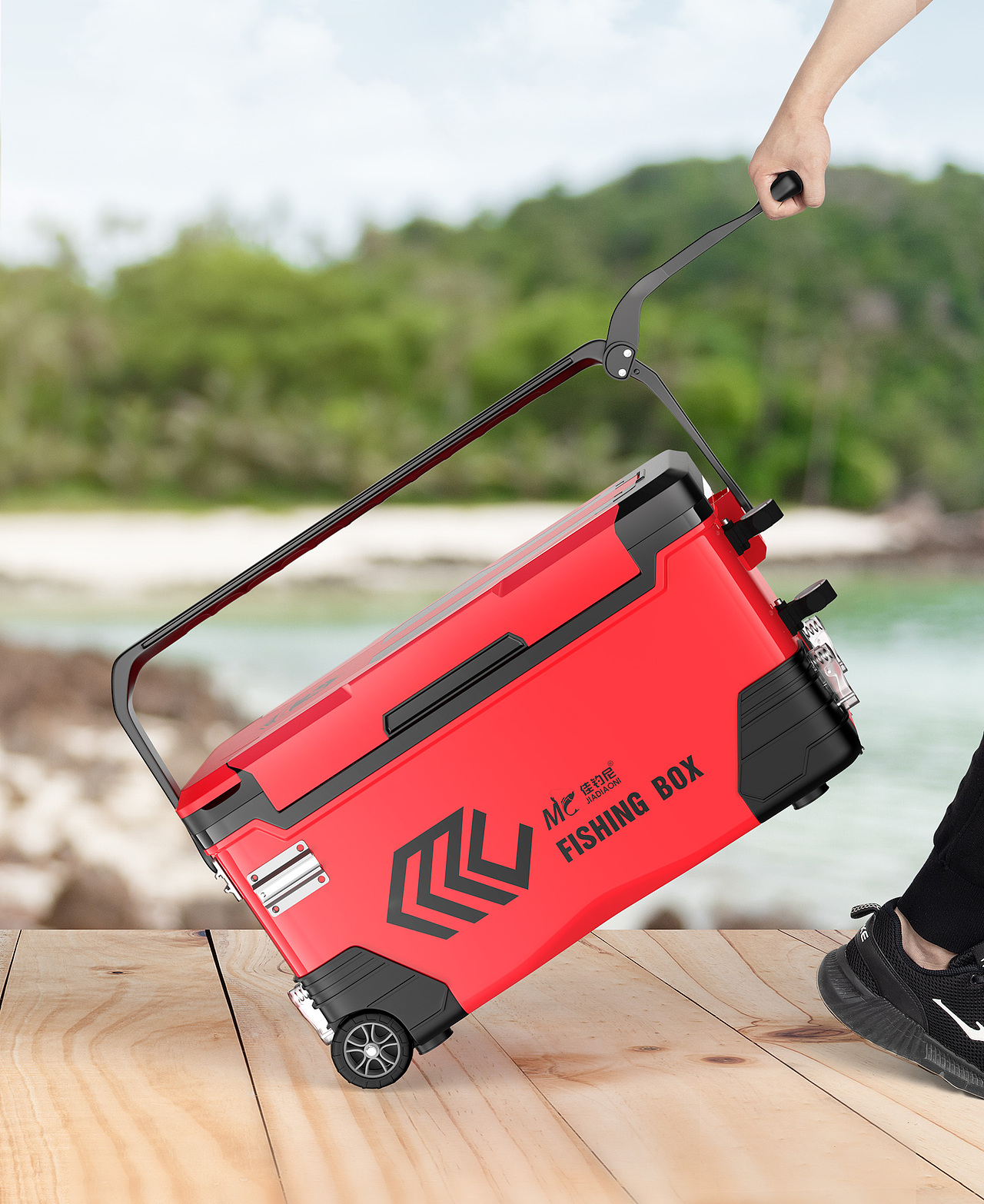 钓箱 渔具 鱼竿 钓鱼 户外 建模 渲染 精修