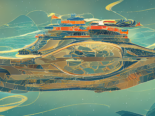 #站酷梦笔#巨大的飞船