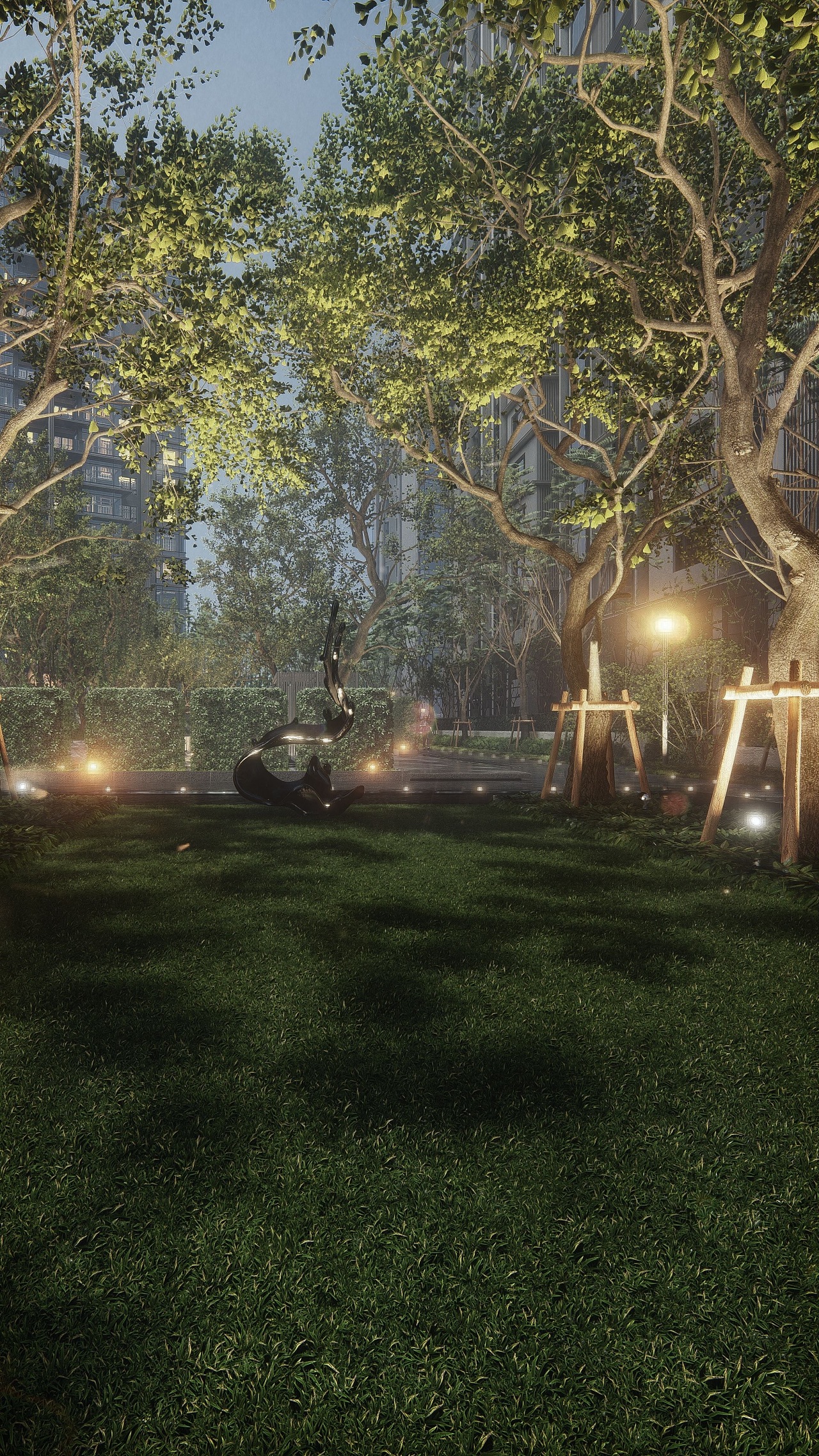 lumion夜景沉林间