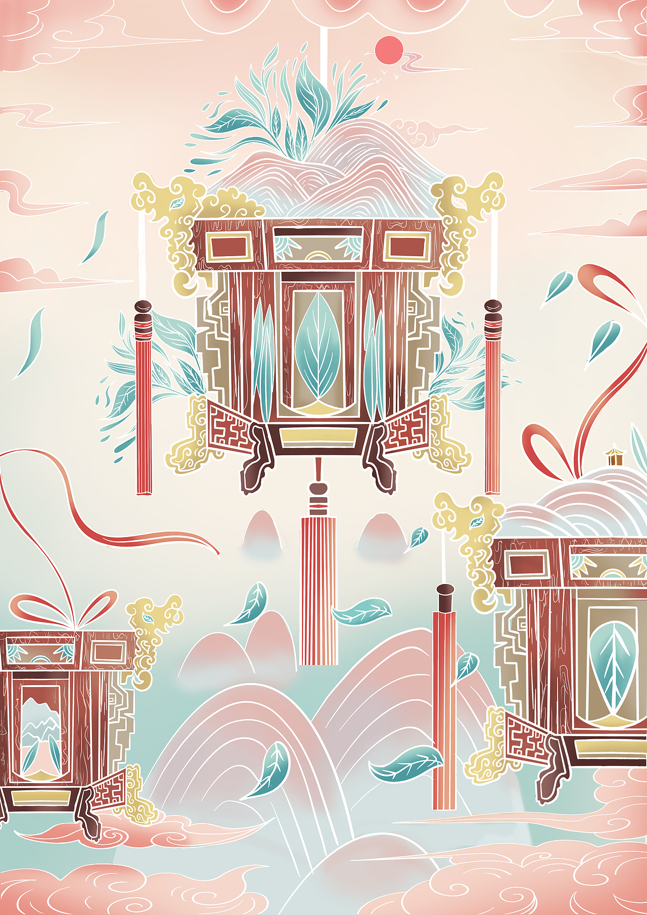 茶包装上色稿（图ZMTk4NDQ5ODU2） - 商业插画 - 站酷设计师二五官原创素材 - 站酷ZCOOL