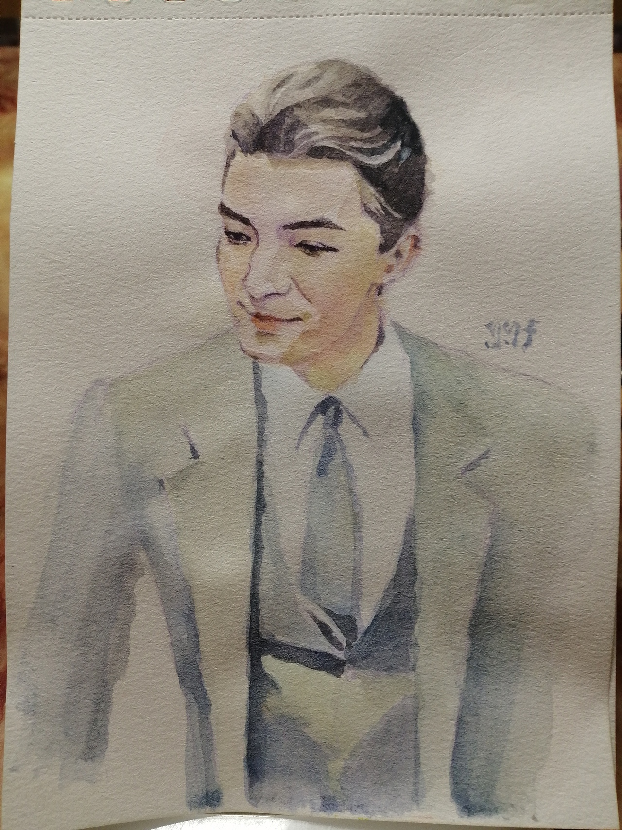 水彩照片尊龙半身像（图ZMzEyNjQ1MzMy） - 绘画 - 站酷设计师口禾非原创素材 - 站酷ZCOOL