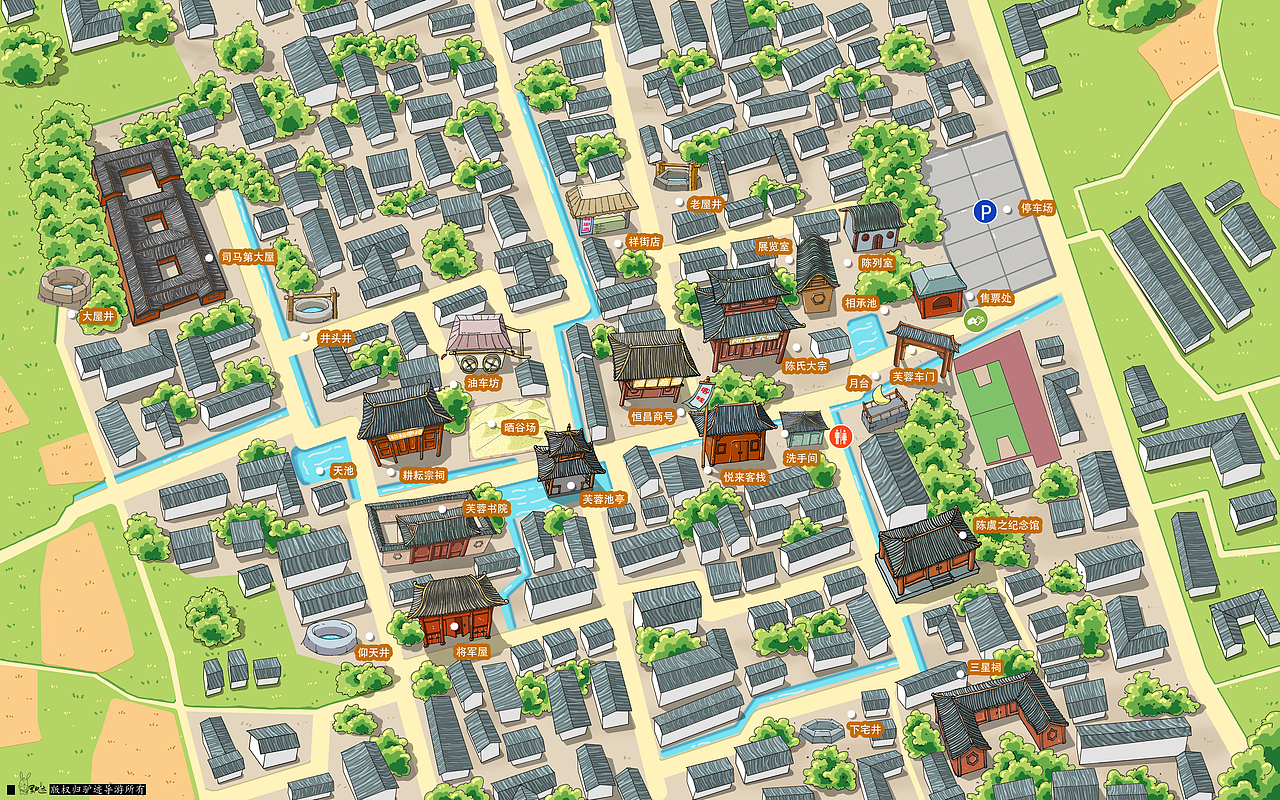 手绘卡通地图（图ZMTI3NjYxMTIw） - 商业插画 - 站酷设计师Abel_刘一波原创素材 - 站酷ZCOOL