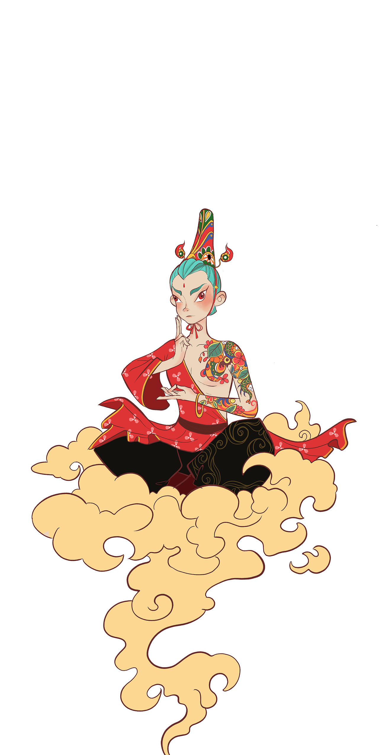 小神灵绘制过程