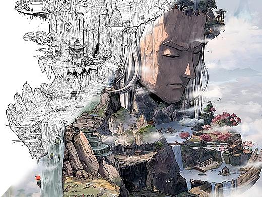 新射雕丨大世界绘制过程分享【巨大画幅】