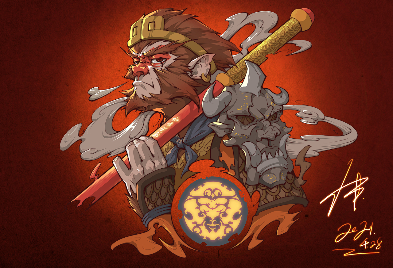 齐天•悟空•大妖王（图ZMjU3NzEyOTky） - 商业插画 - 站酷设计师后院有一棵良木原创素材 - 站酷ZCOOL