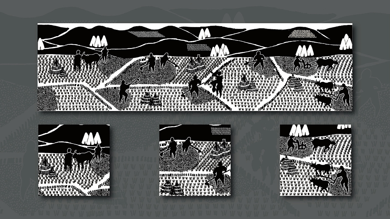 缘道农场产品包装插画