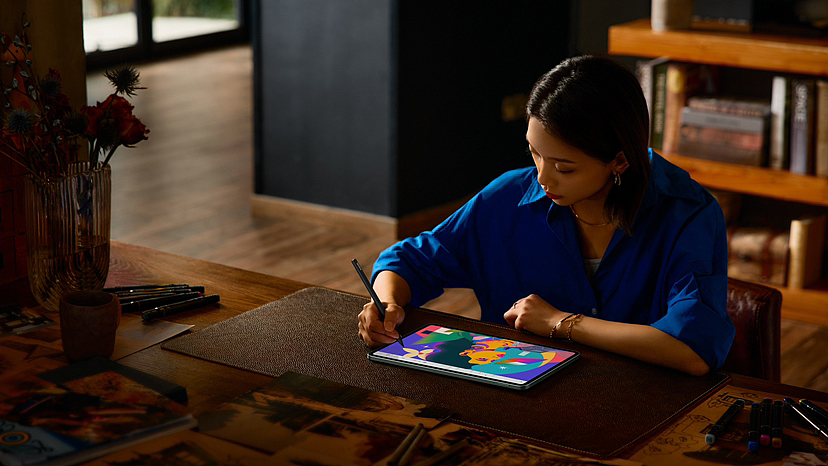 给小米平板拍摄的人物场景图