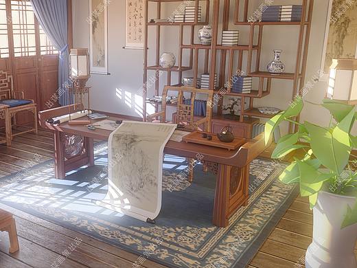 古風(fēng)書房場景（個人主頁-ZNTczNzA0NTI=） - 游戲原畫 - 站酷設(shè)計師出謀畫策原創(chuàng)素材 - 站酷ZCOOL